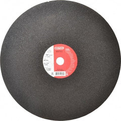 Made in USA - 16" 36 Grit Aluminum Oxide Cutoff Wheel - 5/32" Thick, 1" Arbor, 3,820 Max RPM, Use with Stationary Tools - Apex Tool & Supply