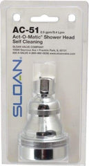 Sloan Valve Co. - 2.5 GPM, 2-1/2 Face Diameter, Shower Head - Chrome Plated, Brass - Apex Tool & Supply