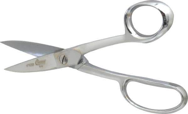 Clauss - 2-3/4" LOC, 8-1/4" OAL Chrome Plated High Leverage Shears - Ambidextrous, Straight Handle, For General Purpose Use - Apex Tool & Supply