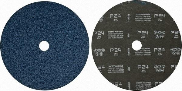 Camel Grinding Wheels - 9" Diam 7/8" Hole 24 Grit Fiber Disc - Very Coarse Grade, Zirconia Alumina, 6,600 Max RPM - Apex Tool & Supply