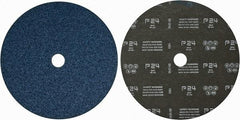 Camel Grinding Wheels - 9" Diam 7/8" Hole 24 Grit Fiber Disc - Very Coarse Grade, Zirconia Alumina, 6,600 Max RPM - Apex Tool & Supply