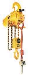 Ingersoll-Rand - 4,400 Lb Load Limit, 10' Max Height Top Hook Air Hoist - 13 FPM Lift Speed, 23" Min Headroom, Pendant Control - Apex Tool & Supply