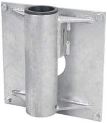 THERN - 8 Inches Long x 3.88 Inches Wide x 14.56 Inches Deep x 1/2 Inches Thick Davit Crane Wall Mount Base - 7 Inches Distance Between Mounting Hole Centers, 0.41 Inches Hole Diameter, Galvanized Finish - Apex Tool & Supply