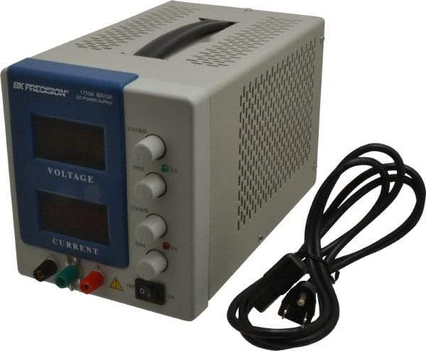 B&K Precision - 0 to 2 Amp, 0 to 60 VDC Output, Power Supply - 6.2 Inch Wide x 5-1/2 Inch Deep x 12-1/2 Inch High, 4 Digit LED Display - Apex Tool & Supply