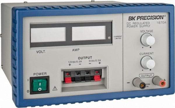 B&K Precision - 165 Watt, 0 to 3 Amp, 0 to 30V, 12V, 5V Output, Power Supply - 3 Outputs, 8-1/2 Inch Wide x 9-1/2 Inch Deep x 4.9 Inch High, 32 to 104°F, 3 Digit, LCD Display - Apex Tool & Supply