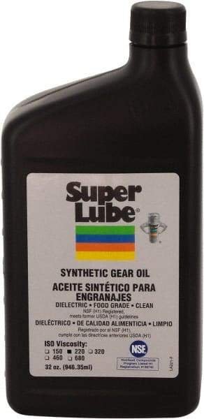 Synco Chemical - 0.25 Gal Bottle, Synthetic Gear Oil - -45°F to 450°F, ISO 220 - Apex Tool & Supply