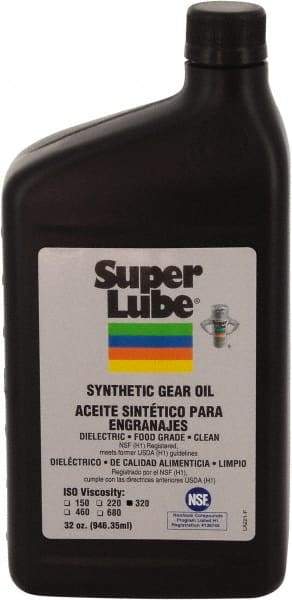 Synco Chemical - 0.25 Gal Bottle, Synthetic Gear Oil - -45°F to 450°F, ISO 320 - Apex Tool & Supply