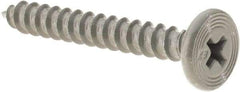 Buildex - #10 Pancake Head Phillips Sheet Metal Screw - Steel, 1-1/2" Length Under Head - Apex Tool & Supply