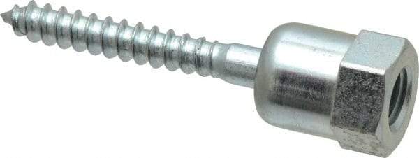 Buildex - 3/8" Zinc-Plated Steel Vertical (End Drilled) Mount Threaded Rod Anchor - 5/8" Diam x 2" Long, Swivel Head, 1,760 Lb Ultimate Pullout, For Use with Wood - Apex Tool & Supply