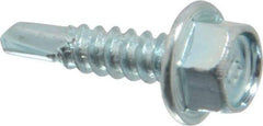 Buildex - #10, Hex Washer Head, Hex Drive, 3/4" Length Under Head, #3 Point, Self Drilling Screw - Steel - Apex Tool & Supply