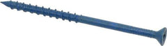 Made in USA - 3/16" Diam, 3-1/4" OAL, Phillips Drive, Concrete Screw & Masonry Fastener - Steel, Blue Climaseal Finish, Includes Drill Bit - Apex Tool & Supply