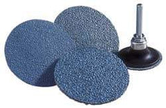 Norton - 4" Disc Diam, 60 Grit, Zirconia Alumina Quick Change Disc - Type S Attaching System, Coated, Medium Grade, R821 Series - Apex Tool & Supply