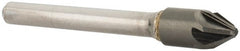 SGS - 3/8" Head Diam, 1/4" Shank Diam, 6 Flute 60° Solid Carbide Countersink - Apex Tool & Supply