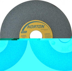 Norton - 7" Diam x 1-1/4" Hole x 1/2" Thick, I Hardness, 100 Grit Surface Grinding Wheel - Silicon Carbide, Type 1, Fine Grade, 3,600 Max RPM, Vitrified Bond, No Recess - Apex Tool & Supply
