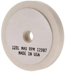 Grier Abrasives - 120 Grit Aluminum Oxide Type 1 Internal Grinding Wheel - 2-1/2" Diam x 3/8" Hole x 3/8" Thick, 12,987 Max RPM, Fine Grade, L Hardness, Vitrified Bond - Apex Tool & Supply