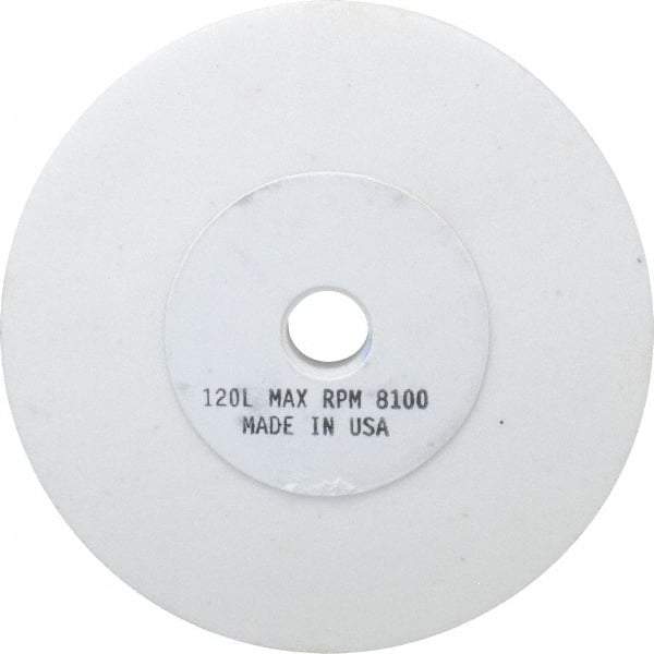 Grier Abrasives - 120 Grit Aluminum Oxide Type 1 Internal Grinding Wheel - 4" Diam x 1/2" Hole x 1/2" Thick, 8,100 Max RPM, Fine Grade, L Hardness, Vitrified Bond - Apex Tool & Supply