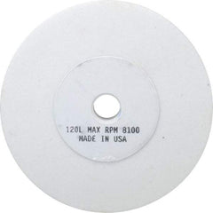 Grier Abrasives - 120 Grit Aluminum Oxide Type 1 Internal Grinding Wheel - 4" Diam x 1/2" Hole x 1/2" Thick, 8,100 Max RPM, Fine Grade, L Hardness, Vitrified Bond - Apex Tool & Supply