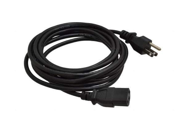 Tripp-Lite - 12' Long, NEMA 5-15P/IEC-320-C-13 Computer Cable - Black, Male x Female - Apex Tool & Supply
