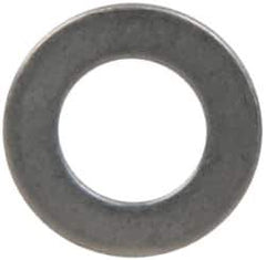 Made in USA - 1mm Thick, 8mm Inside x 14mm OD, Round Shim - 1/4" Screw, Uncoated 302/304 Stainless Steel - Apex Tool & Supply