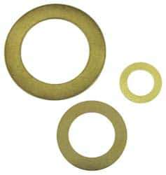 Made in USA - 1/16" Thick, 1/2" Inside x 3/4" OD, Round Shim - 7/16" Screw, Uncoated 360 HH Brass - Apex Tool & Supply