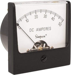 Simpson Electric - Analog, DC Ammeter, Panel Meter - 60 Hz, 0.001 Ohms at 60 Hz - Apex Tool & Supply