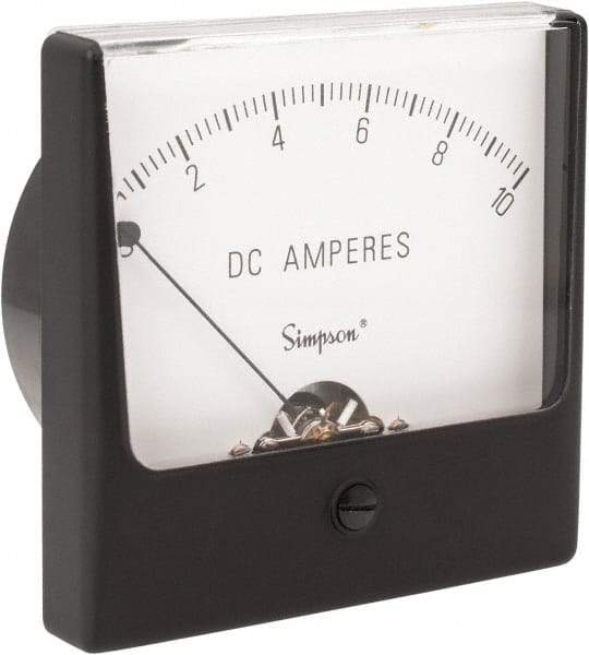 Simpson Electric - Analog, DC Ammeter, Panel Meter - 60 Hz, 0.005 Ohms at 60 Hz - Apex Tool & Supply
