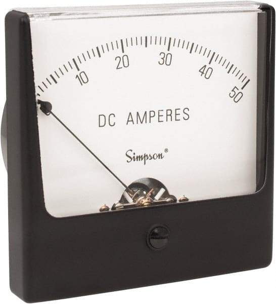 Simpson Electric - Analog, DC Ammeter, Panel Meter - 60 Hz, 0.001 Ohms at 60 Hz - Apex Tool & Supply