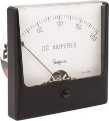Simpson Electric - Analog, DC Ammeter, Panel Meter - 60 Hz, 10 Ohms at 60 Hz - Apex Tool & Supply