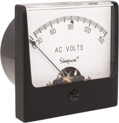 Simpson Electric - Analog, AC Voltmeter, Panel Meter - 60 Hz, 25000 Ohms at 60 Hz, 150 VAC - Apex Tool & Supply