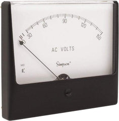 Simpson Electric - Analog, AC Voltmeter, Panel Meter - 60 Hz, 25000 Ohms at 60 Hz, 150 VAC - Apex Tool & Supply