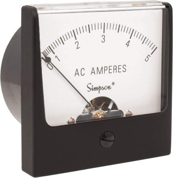 Simpson Electric - Analog, AC Ammeter, Panel Meter - 60 Hz, 0.008 Ohms at 60 Hz - Apex Tool & Supply