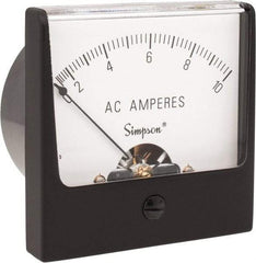 Simpson Electric - Analog, AC Ammeter, Panel Meter - 60 Hz, 0.004 Ohms at 60 Hz - Apex Tool & Supply