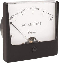 Simpson Electric - Analog, AC Ammeter, Panel Meter - 60 Hz, 0.004 Ohms at 60 Hz - Apex Tool & Supply