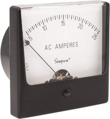 Simpson Electric - Analog, AC Ammeter, Panel Meter - 60 Hz, 0.002 Ohms at 60 Hz - Apex Tool & Supply