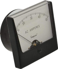 Simpson Electric - Analog, AC Ammeter, Panel Meter - 60 Hz, 0.001 Ohms at 60 Hz - Apex Tool & Supply