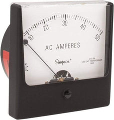 Simpson Electric - Analog, AC Ammeter, Panel Meter - 60 Hz, 0.008 Ohms at 60 Hz - Apex Tool & Supply