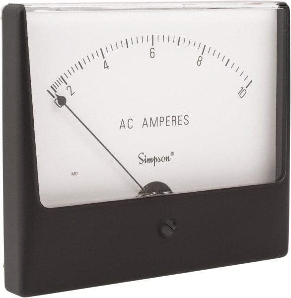 Simpson Electric - Analog, AC Ammeter, Panel Meter - 60 Hz, 0.004 Ohms at 60 Hz - Apex Tool & Supply