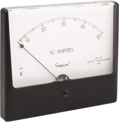 Simpson Electric - Analog, AC Ammeter, Panel Meter - 60 Hz, 0.008 Ohms at 60 Hz - Apex Tool & Supply