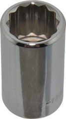 Blackhawk by Proto - 1/2" Drive, Standard Hand Socket - 12 Points, 1-1/2" OAL, Chrome Finish - Apex Tool & Supply