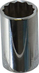 Blackhawk by Proto - 1/2" Drive, Standard Hand Socket - 12 Points, 1-1/2" OAL, Chrome Finish - Apex Tool & Supply