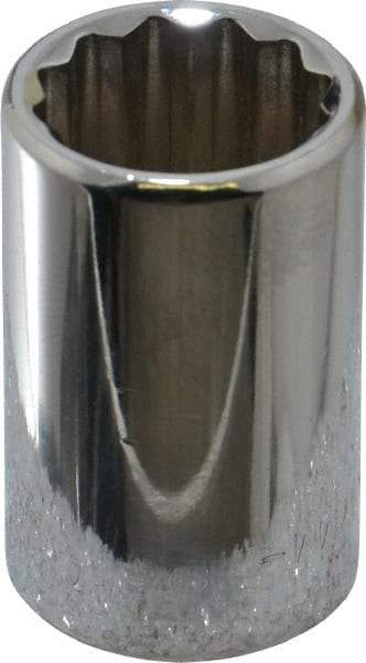Blackhawk by Proto - 1/2" Drive, Standard Hand Socket - 12 Points, 1-1/2" OAL, Chrome Finish - Apex Tool & Supply