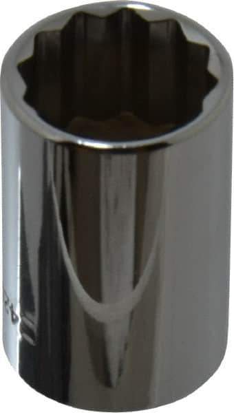 Blackhawk by Proto - 1/2" Drive, Standard Hand Socket - 12 Points, 1-1/2" OAL, Chrome Finish - Apex Tool & Supply