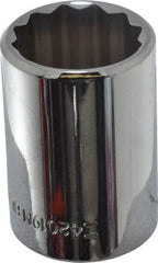 Blackhawk by Proto - 1/2" Drive, Standard Hand Socket - 12 Points, 1-1/2" OAL, Chrome Finish - Apex Tool & Supply