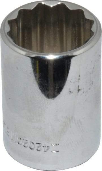 Blackhawk by Proto - 1/2" Drive, Standard Hand Socket - 12 Points, 1-1/2" OAL, Chrome Finish - Apex Tool & Supply