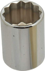 Blackhawk by Proto - 1/2" Drive, Standard Hand Socket - 12 Points, 1-1/2" OAL, Chrome Finish - Apex Tool & Supply