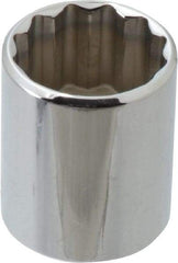 Blackhawk by Proto - 1/2" Drive, Standard Hand Socket - 12 Points, 1-1/2" OAL, Chrome Finish - Apex Tool & Supply