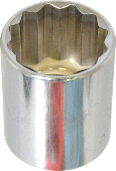 Blackhawk by Proto - 1/2" Drive, Standard Hand Socket - 12 Points, 1-5/8" OAL, Chrome Finish - Apex Tool & Supply
