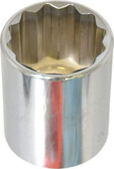 Blackhawk by Proto - 1/2" Drive, Standard Hand Socket - 12 Points, 1-5/8" OAL, Chrome Finish - Apex Tool & Supply