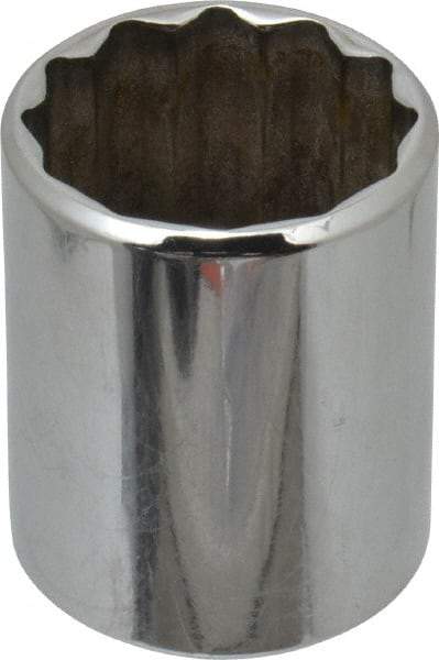 Blackhawk by Proto - 1/2" Drive, Standard Hand Socket - 12 Points, 1-5/8" OAL, Chrome Finish - Apex Tool & Supply