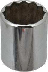 Blackhawk by Proto - 1/2" Drive, Standard Hand Socket - 12 Points, 1-5/8" OAL, Chrome Finish - Apex Tool & Supply